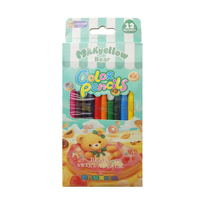 MilkYellow Cute Bear Color Pencils 12 Pcs