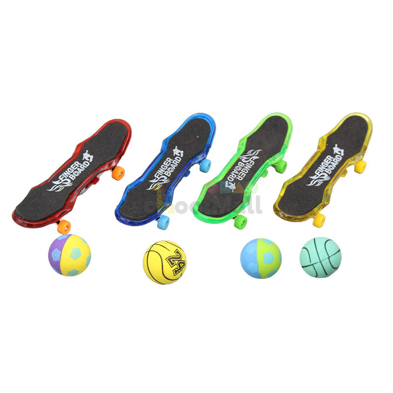 Mini Finger Skateboard with Light & three Balls