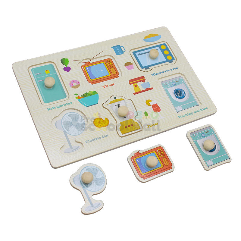 Montessori Wooden Electronics Peg Puzzle Board (1590K)