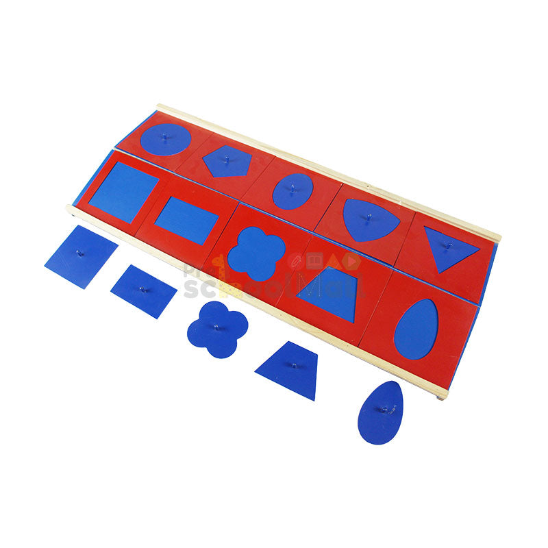Montessori Wooden Geometric Metal inset Shapes – Preschool mall ...