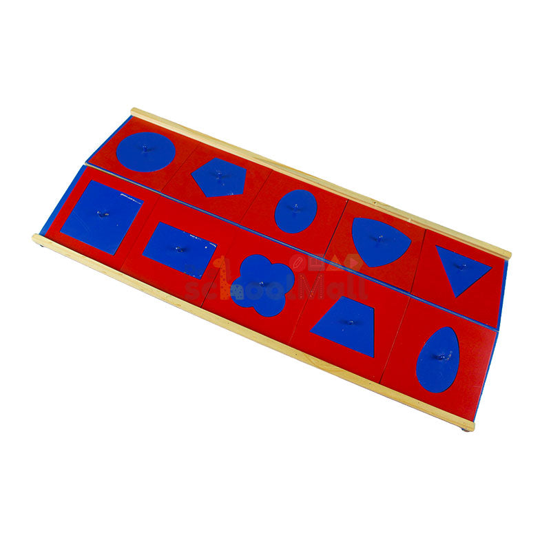 Montessori Wooden Geometric Metal inset Shapes – Preschool mall ...