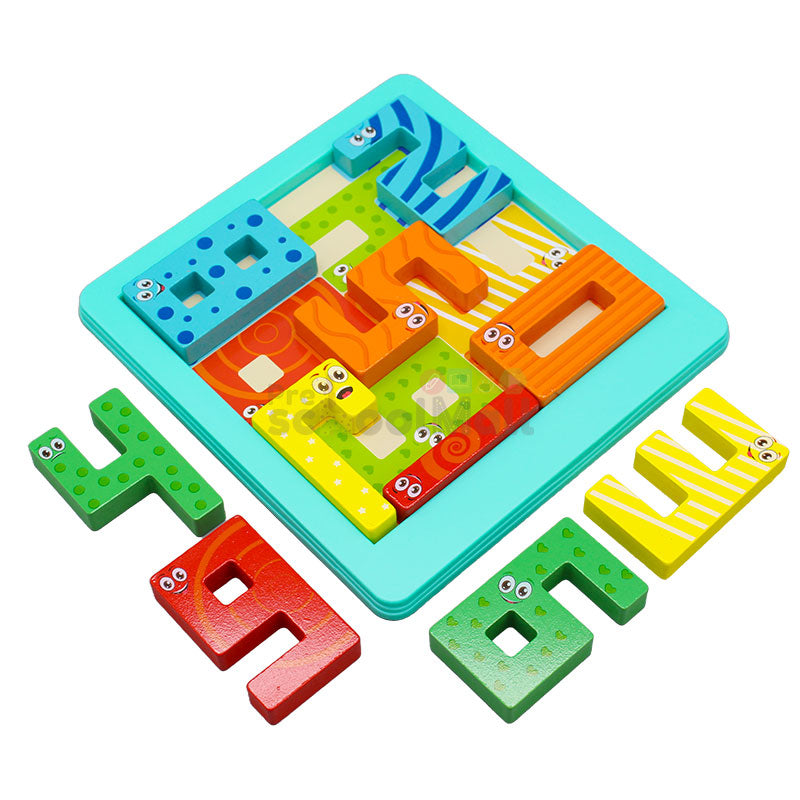 Montessori Wooden Numbers 0 to 9 Jigsaw Puzzle Board