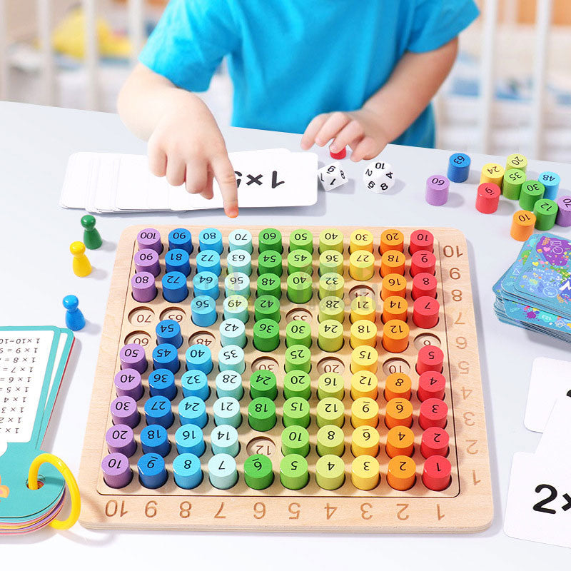 Multiplication Board Game Wooden 3 in 1