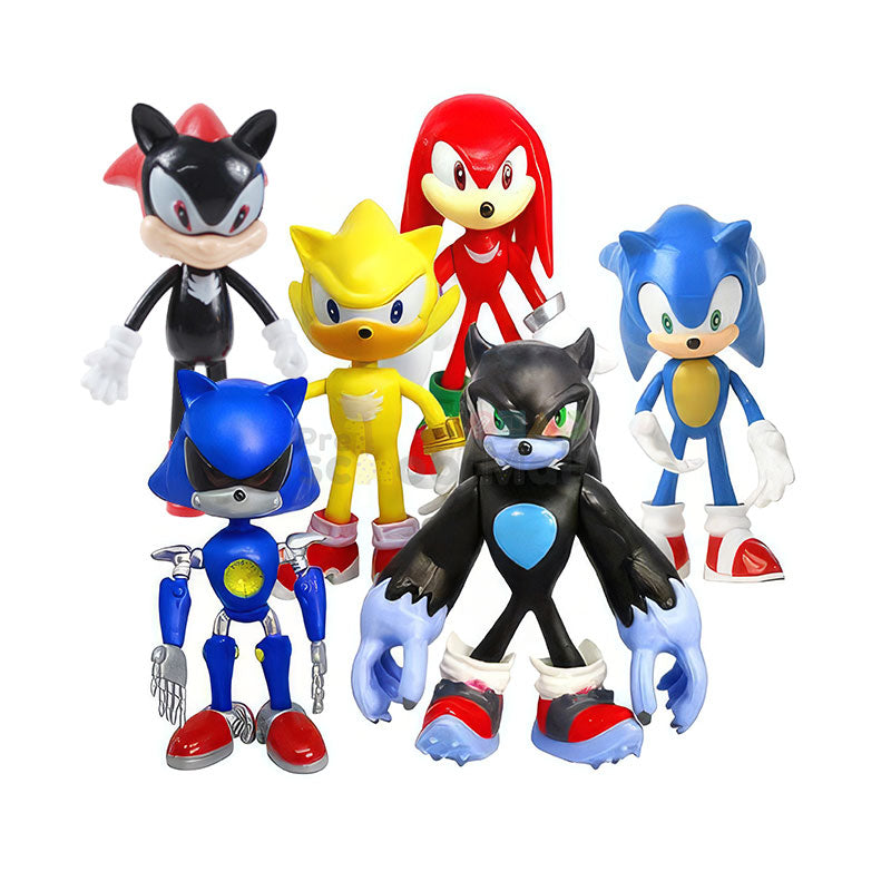 Pack of 6 Sonic Action Figures