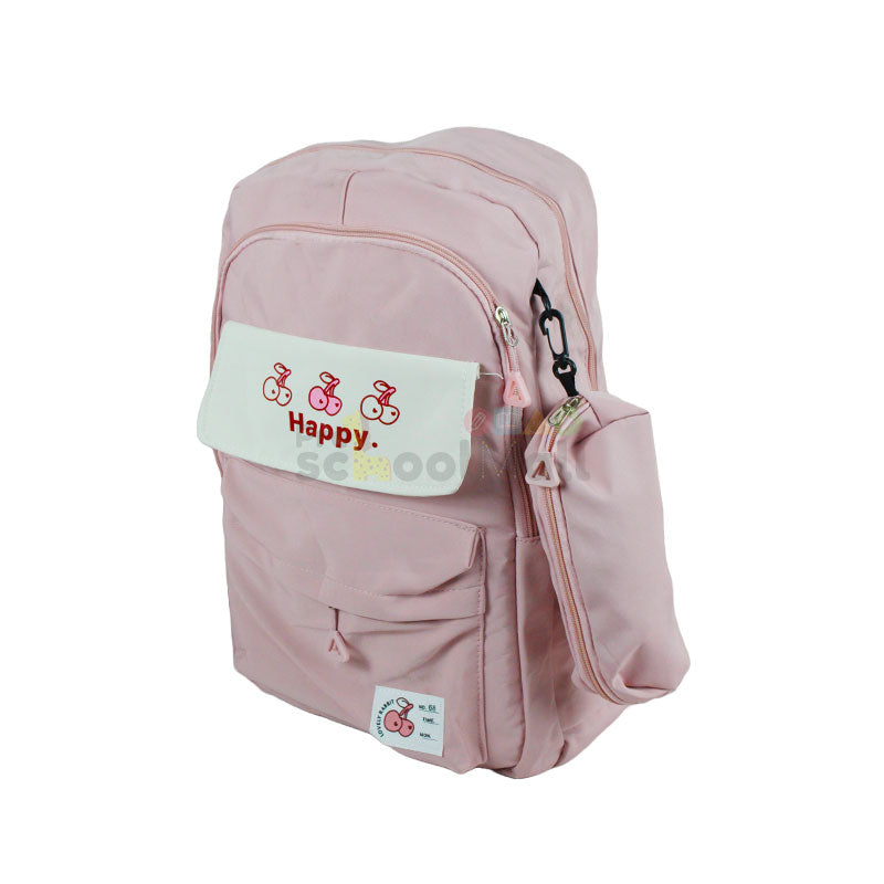 Lovely Rabbit School Bag with Pouch 18″