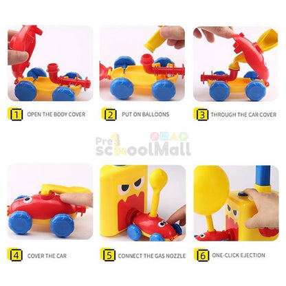 Powered Car Air Balloon Launcher Toy