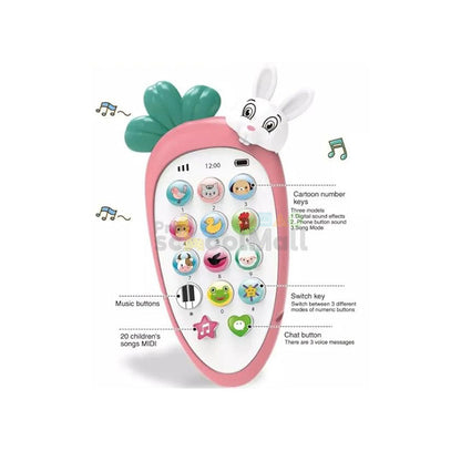 Rabbit Musical Phone Toy with Light