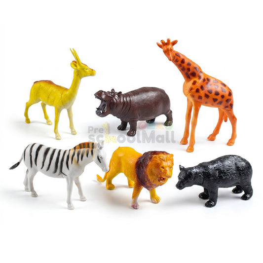 Safari Animal Kingdom Figure Set 6 Pcs