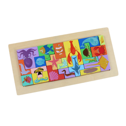 3D Wooden Jigsaw Puzzle Board for Curious Toddlers #1972