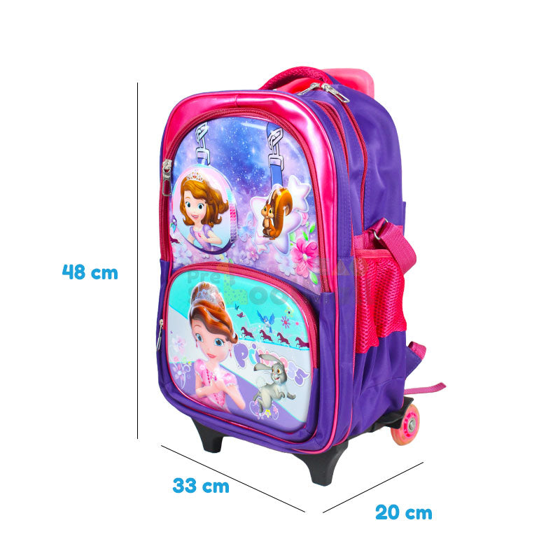 Sofia Embossed Trolley School Bag 17″