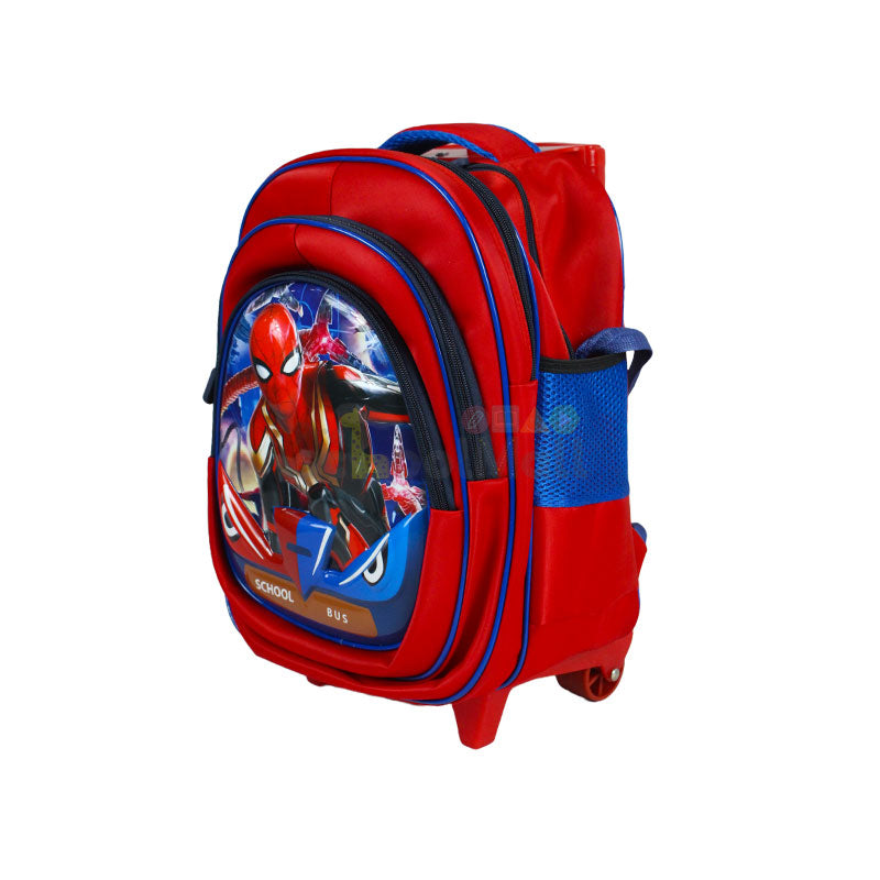 Spiderman Embossed Trolley School Bag 15″