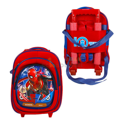 Spiderman Embossed Trolley School Bag 15″