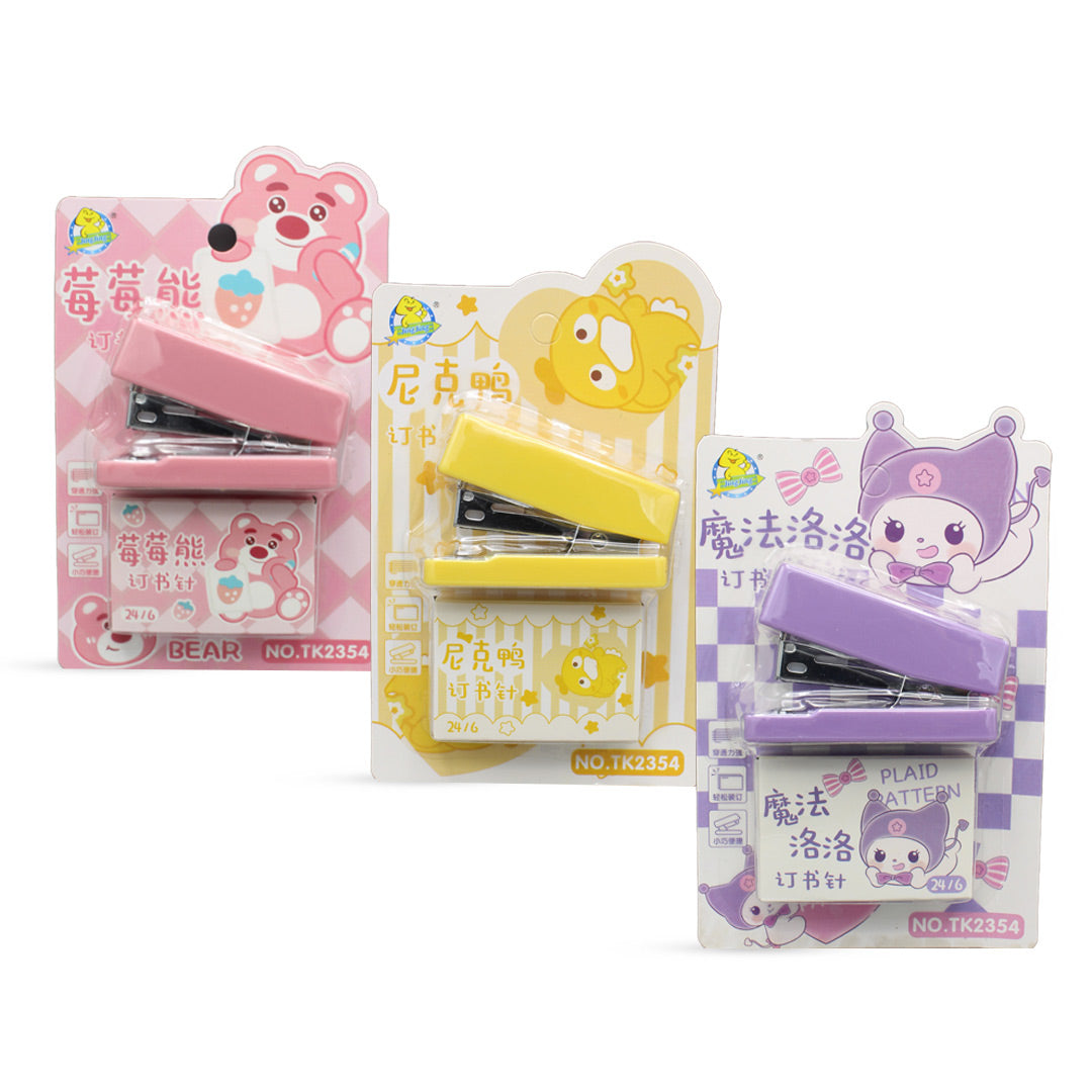Cute Cartoon Animals Mini Stapler Set