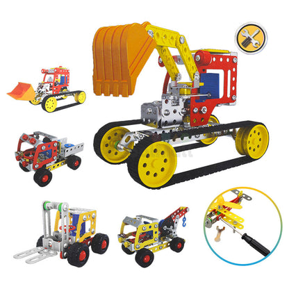 STEM Metal Assembled Toy Engineering Vehicle 5 in 1