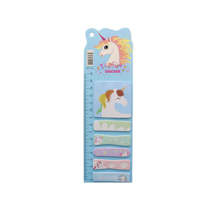 Unicorn Multicolor Sticky Notes with ruler