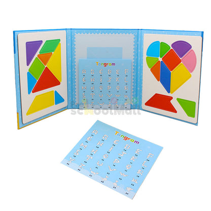 Tangram Game Magnetic Puzzle Book