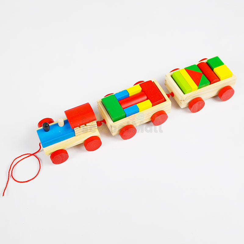 The Three Section Train Blocks Wooden Toy #1865