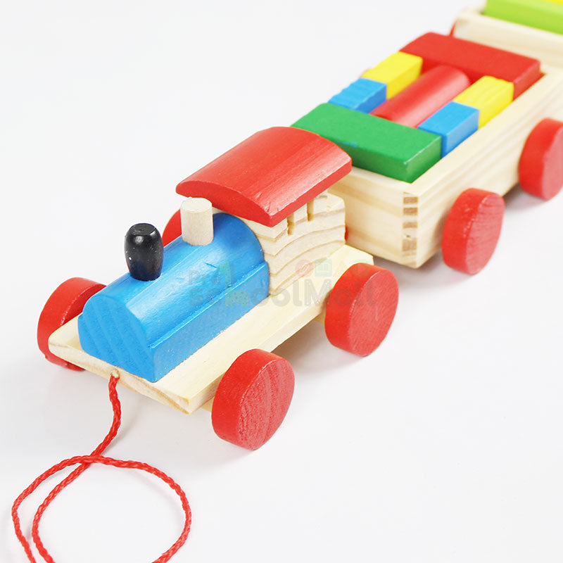 The Three Section Train Blocks Wooden Toy #1865