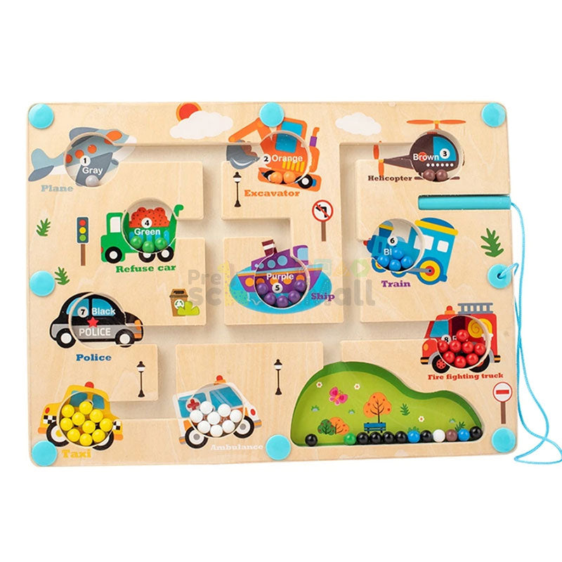 Traffic Maze Magnetic Wooden Game