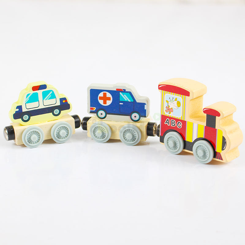 Wooden Magnetic Transport Little Train 11 Pcs #1861