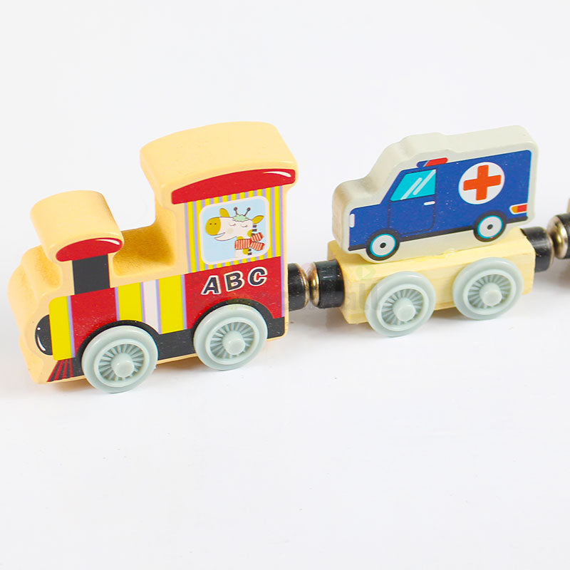 Wooden Magnetic Transport Little Train 11 Pcs #1861