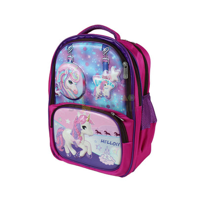 Unicorn Embossed School Bag 17 inch (1757)