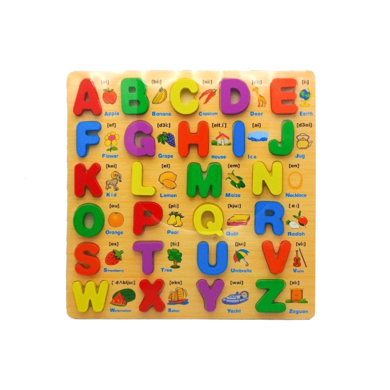 3D Capital ABC Guide Learning Wooden Board