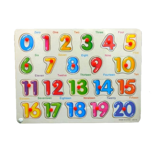 Wooden Puzzle Numbers Board