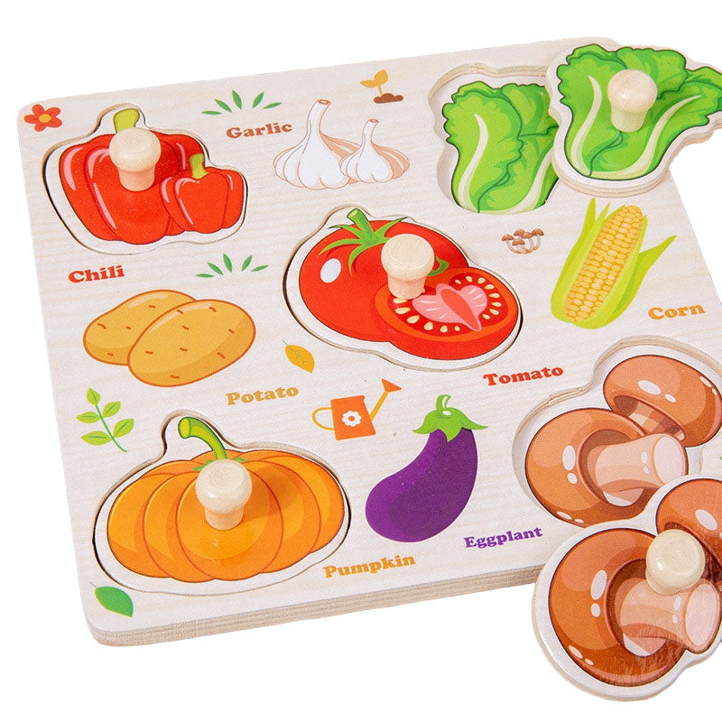 3D Peg Puzzle Board Wooden for Toddlers #2021