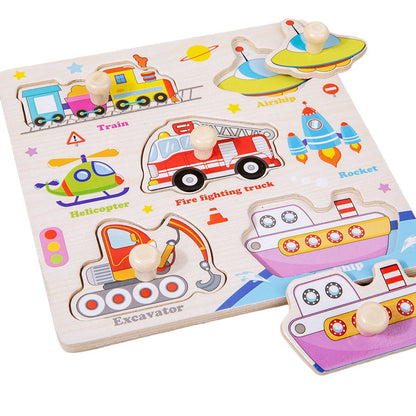 3D Peg Puzzle Board Wooden for Toddlers #2021