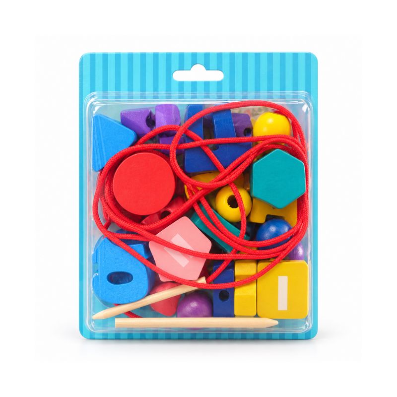 Wooden Number Lacing Beads & Maths Blocks Set
