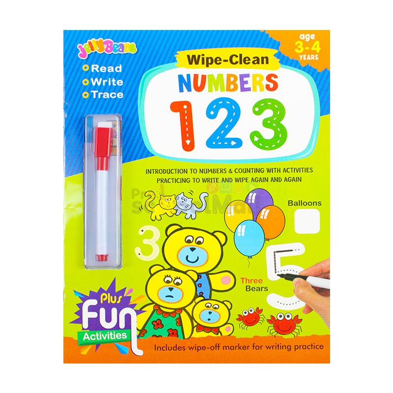 Wipe Clean Book with Marker Numbers - Preschool mall - Preschool Supplies & Educational Toys