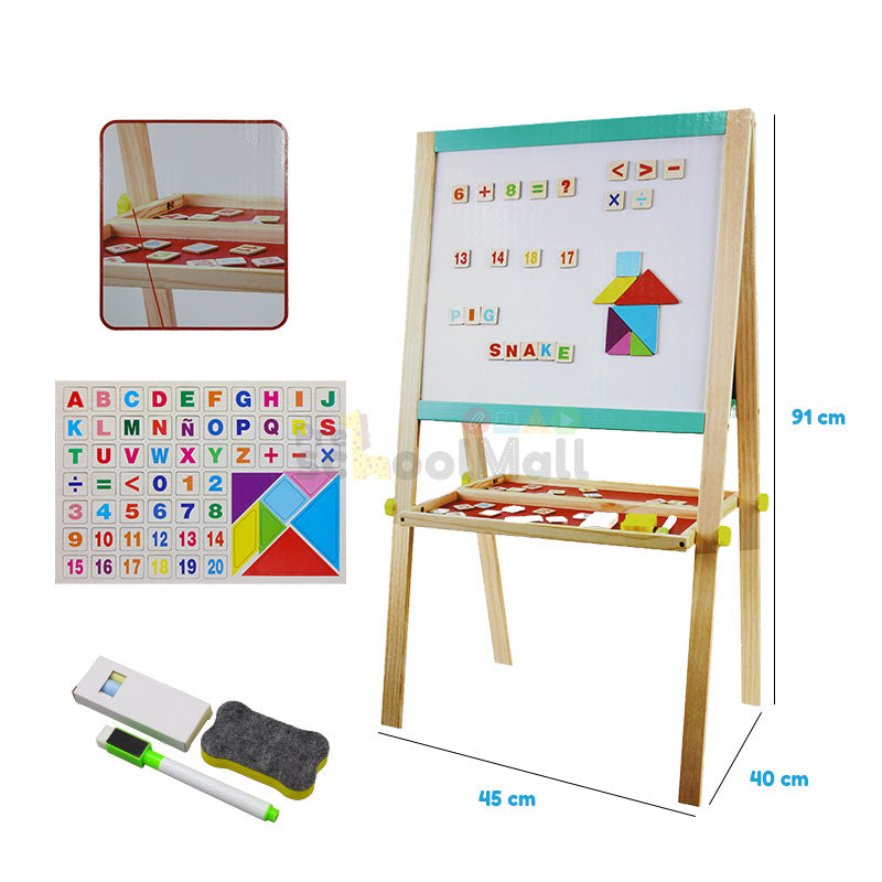 Wooden Multifunctional Double Sided Writing Board 1565
