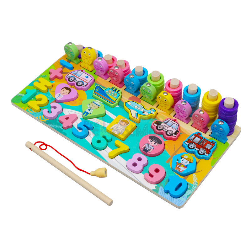Wooden 5 In 1 Logarithmic Learning Board (1574) – Preschool mall ...
