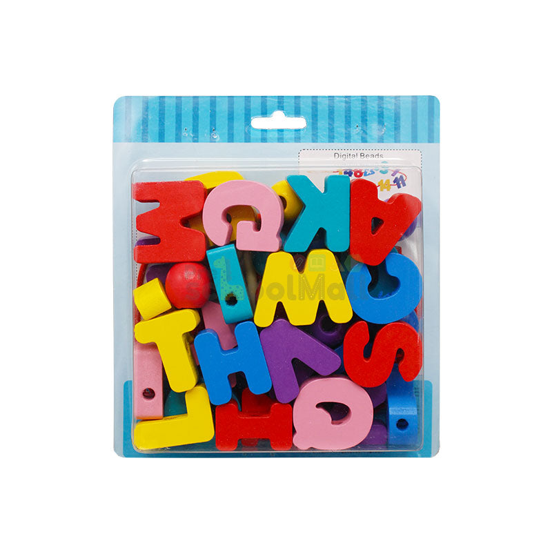 Wooden Alphabets Capital Letter Beads 1538