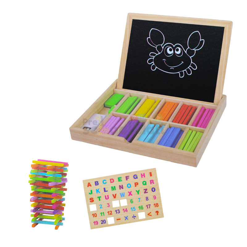 Wooden Arithmetic Colorful Stick Learning Box 1553