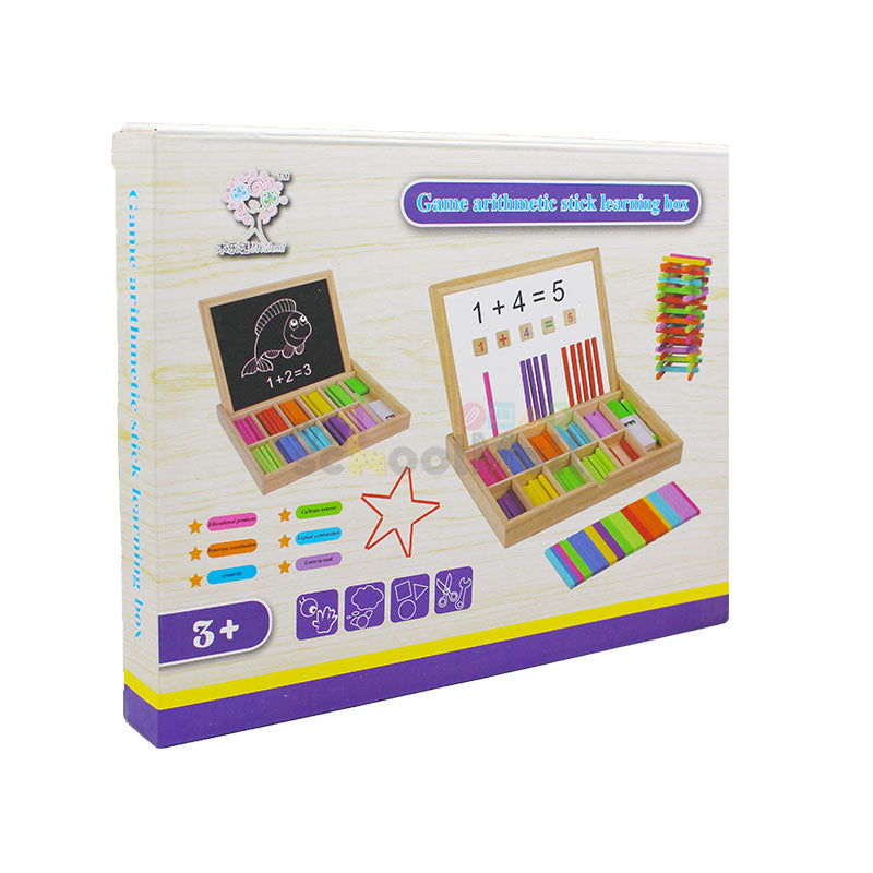 Wooden Arithmetic Colorful Stick Learning Box 1553