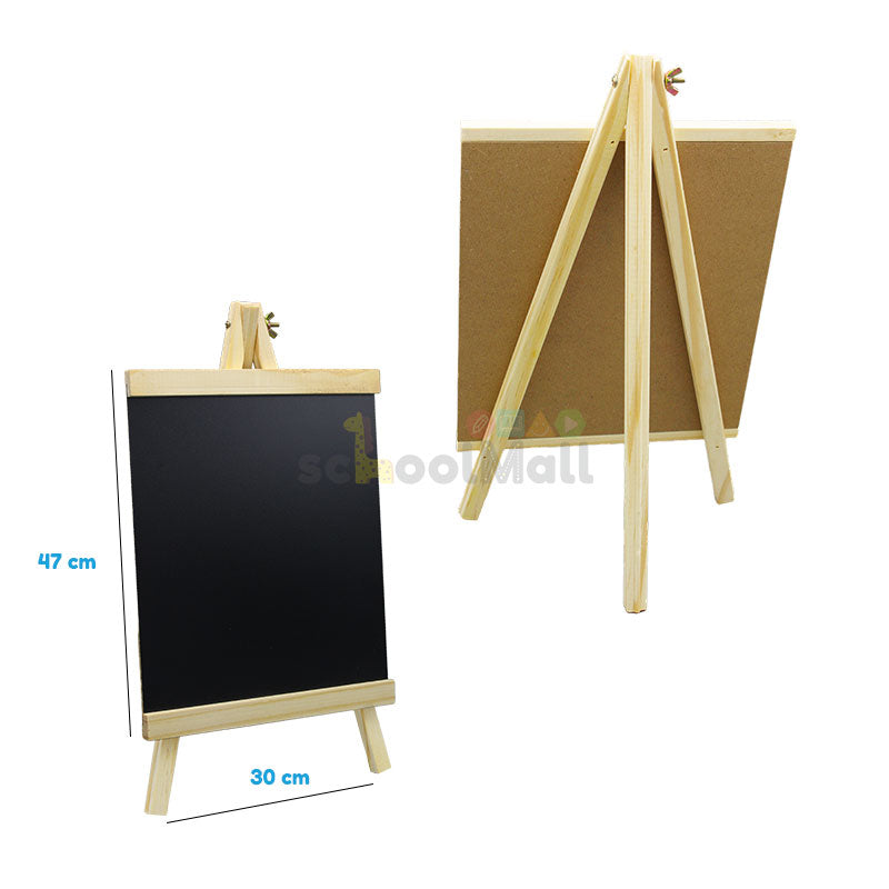 Wooden Black Board with Adjustable Stand (Large)