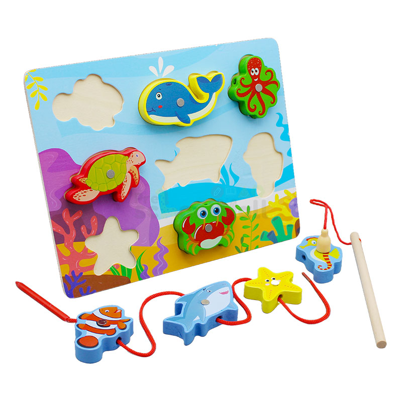 Wooden Fishing & Threading Sorting Board (1821) – Preschool mall ...