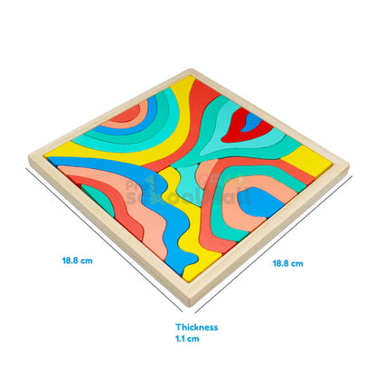 Wooden Four Elements Rainbow Puzzle Board