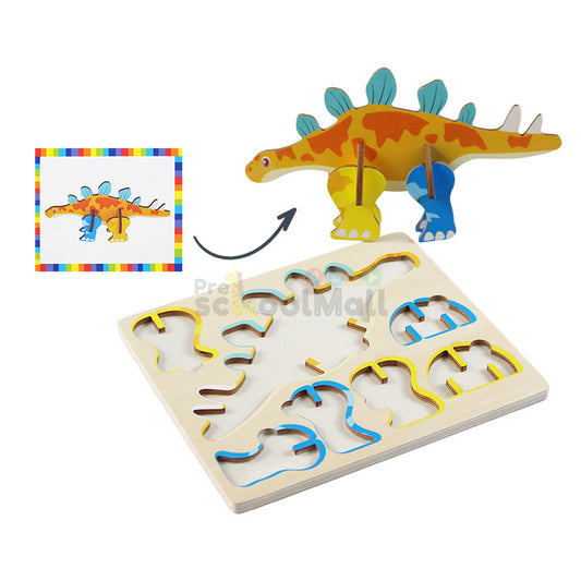 Wooden Insert Puzzle DIY Toy Model for Toddler