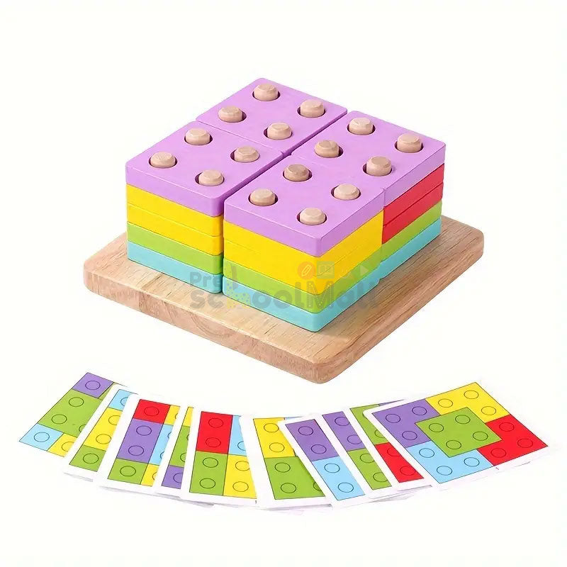 Wooden Logic Square Montessori Assembling Toy