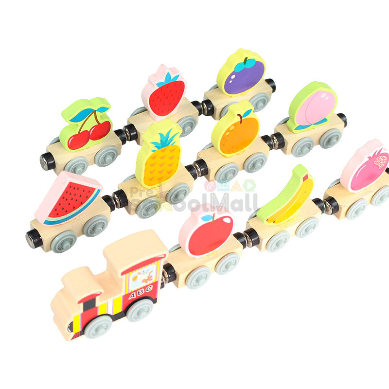 Wooden Magnetic Fruits Little Train 11 Pcs #1861