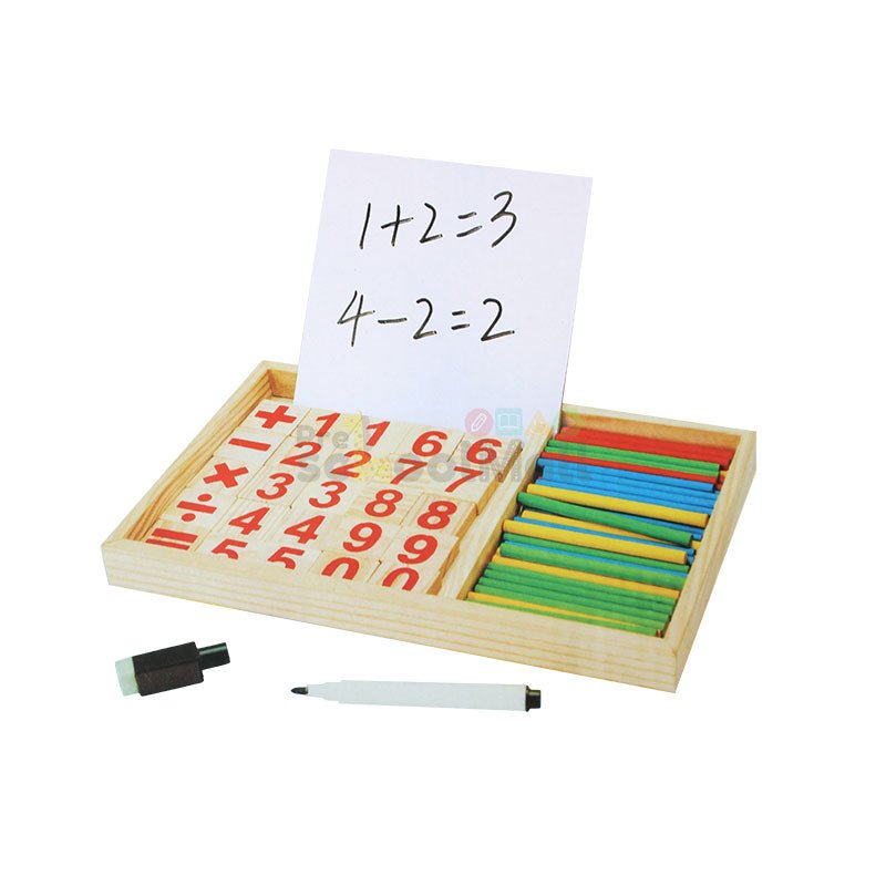 Math Writing Box Wooden Mathematical Calculating Box with Sticks #1961 – Preschool mall ...