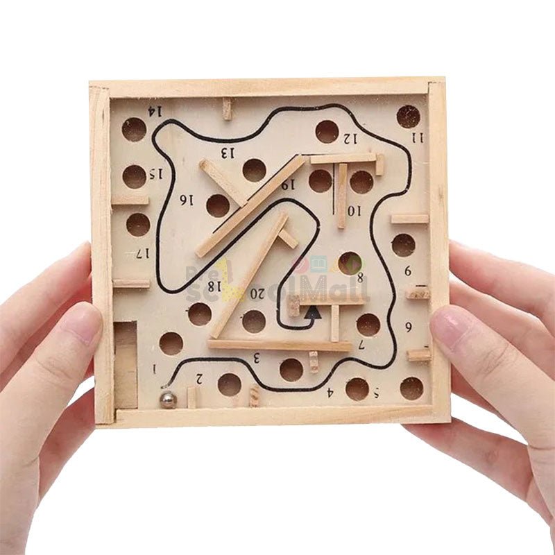 Wooden Mini Labyrinth Ball Maze Game - Preschool mall - Preschool Supplies & Educational Toys
