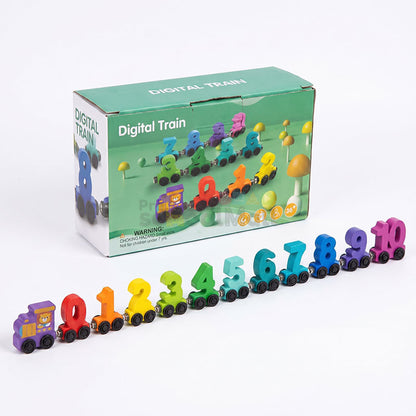 Wooden Mini Magnetic Number Digital Train