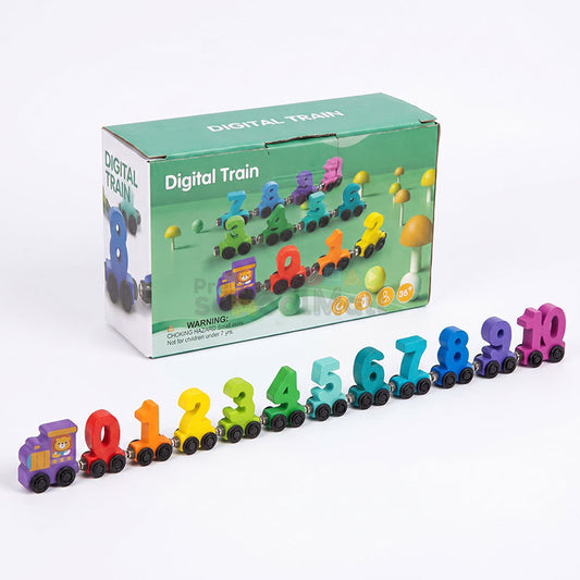 Wooden Mini Magnetic Number Digital Train