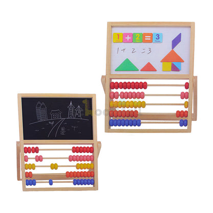 Wooden Multi Function Calculate bead Double Sided Sketchpad
