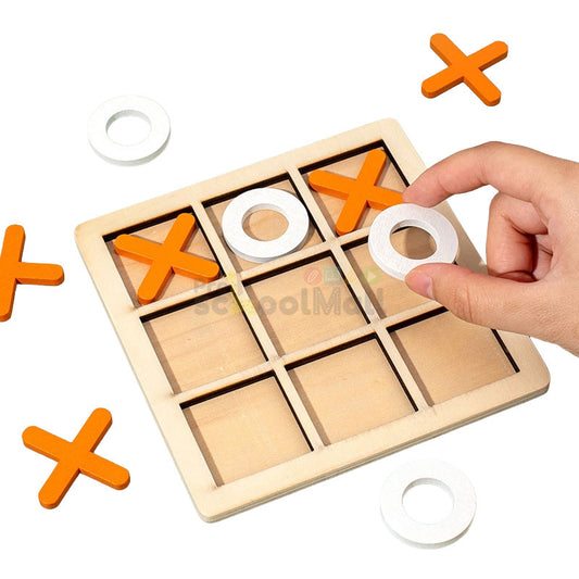 Wooden Tic Tac Toe Board Game #00751