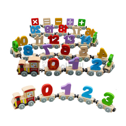 Wooden Magnetic Digital Train 0 to 20 with Signs